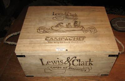 camp chef lewis and clark set metal box|lewis and clark cast iron for sale.